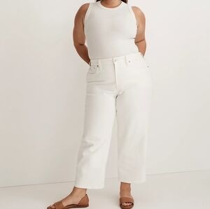 NWT Madewell Women Perfect Vintage Wide Leg Crop Jeans Size 33P
